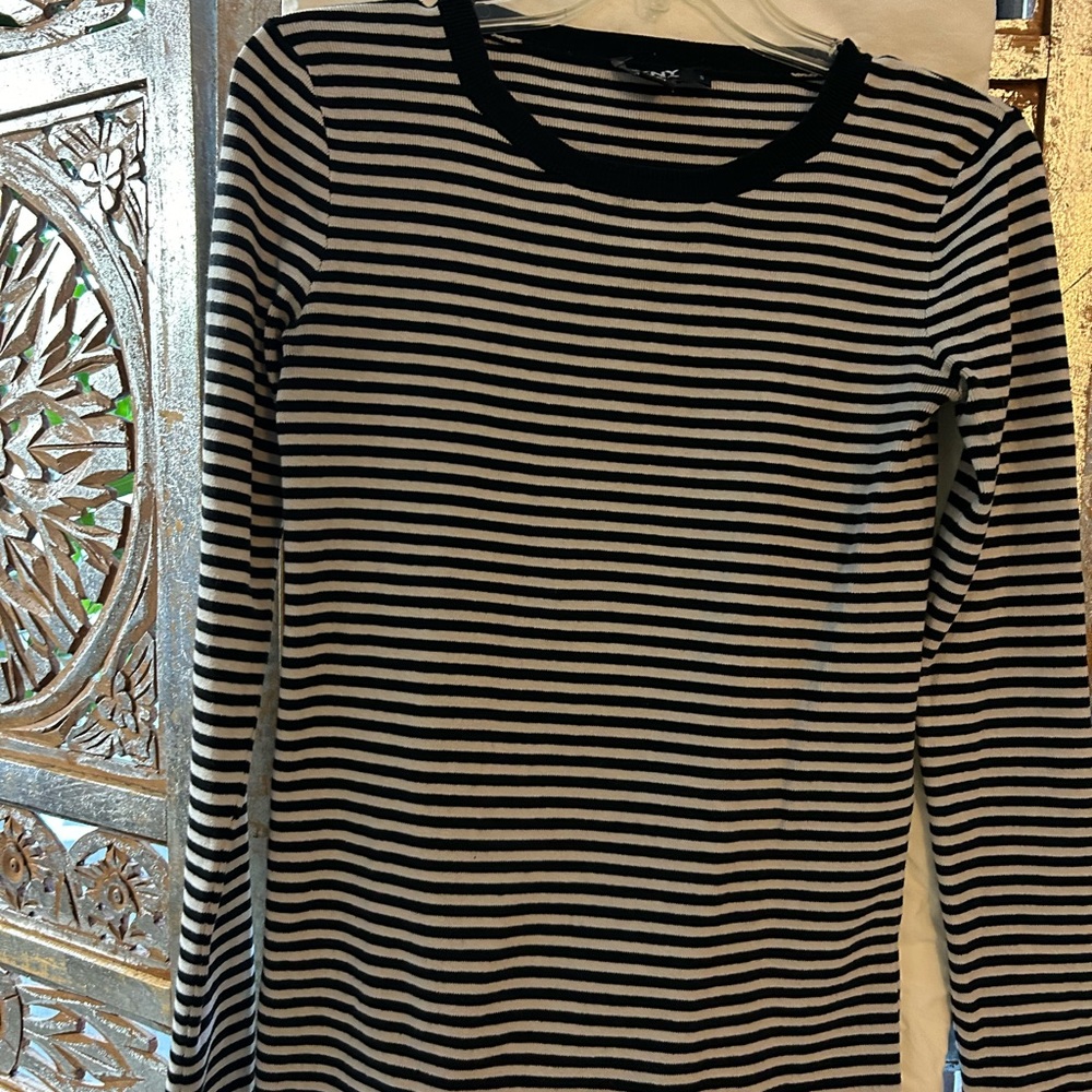 Black and white striped sweater